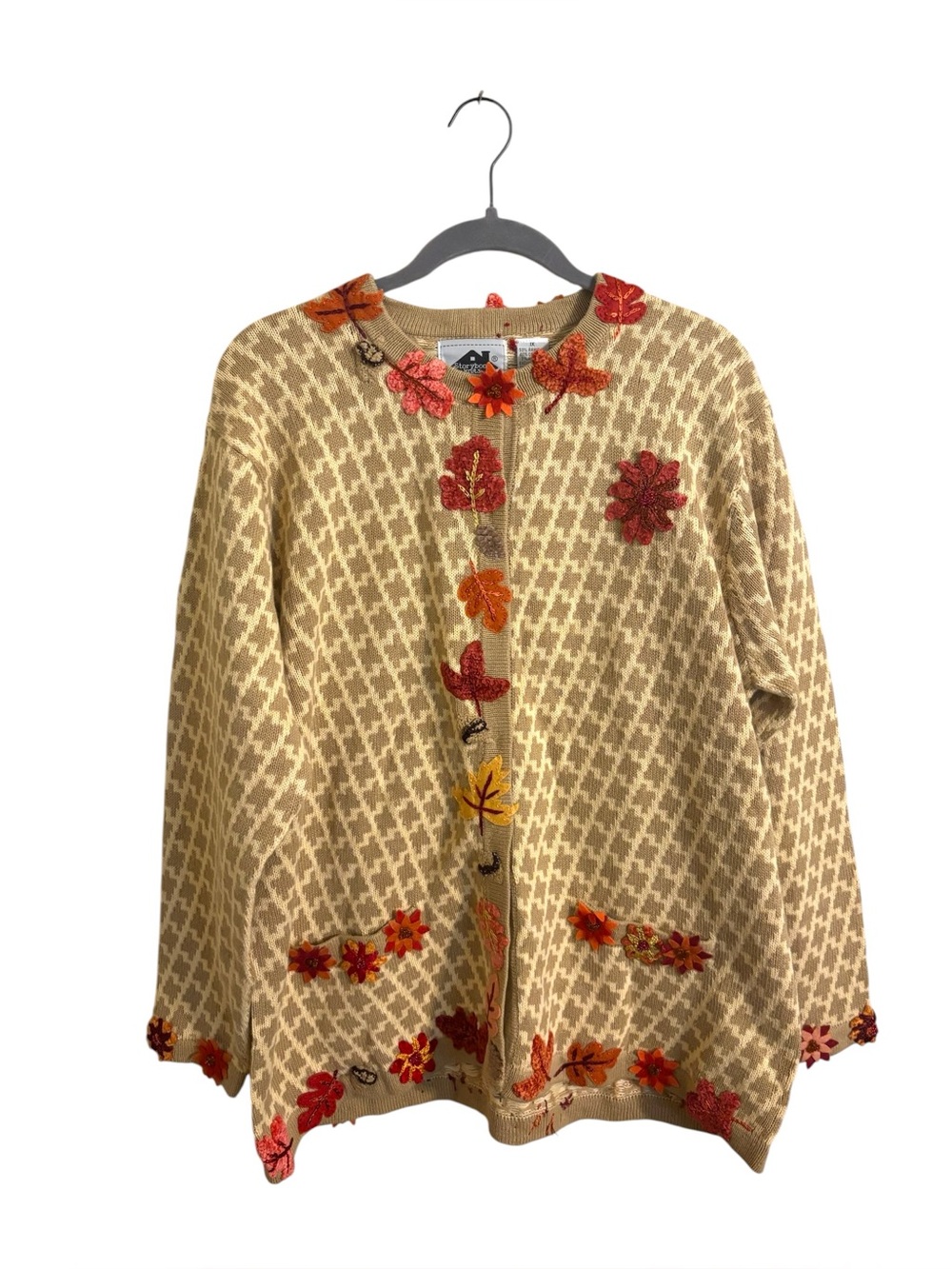 Storybook‎ Knits Autumn Leaves Cardigan Sweater Size 1X
